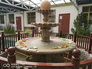 青海玉樹石雕噴泉2.8米安裝實例展示