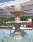 石雕喷泉转动风水球安装实例推荐